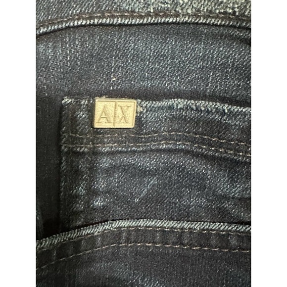 ARMANI EXCHANGE A/F BLUE-BLACK DISTRESSED STRE DESTROY DENIM BLUE JEANS SIZE 32 - Picture 4 of 8